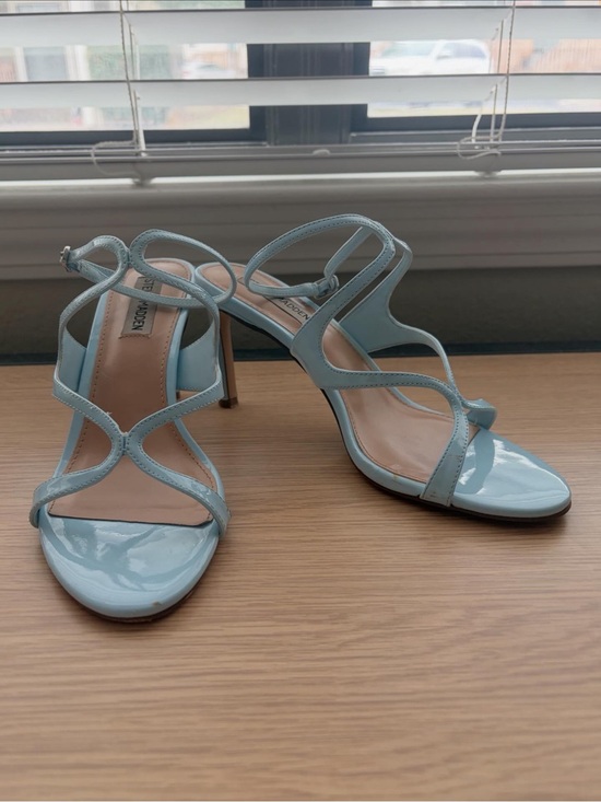 Steve Madden Shoes - Steve Madden Baby Blue Patent Strappy Heels